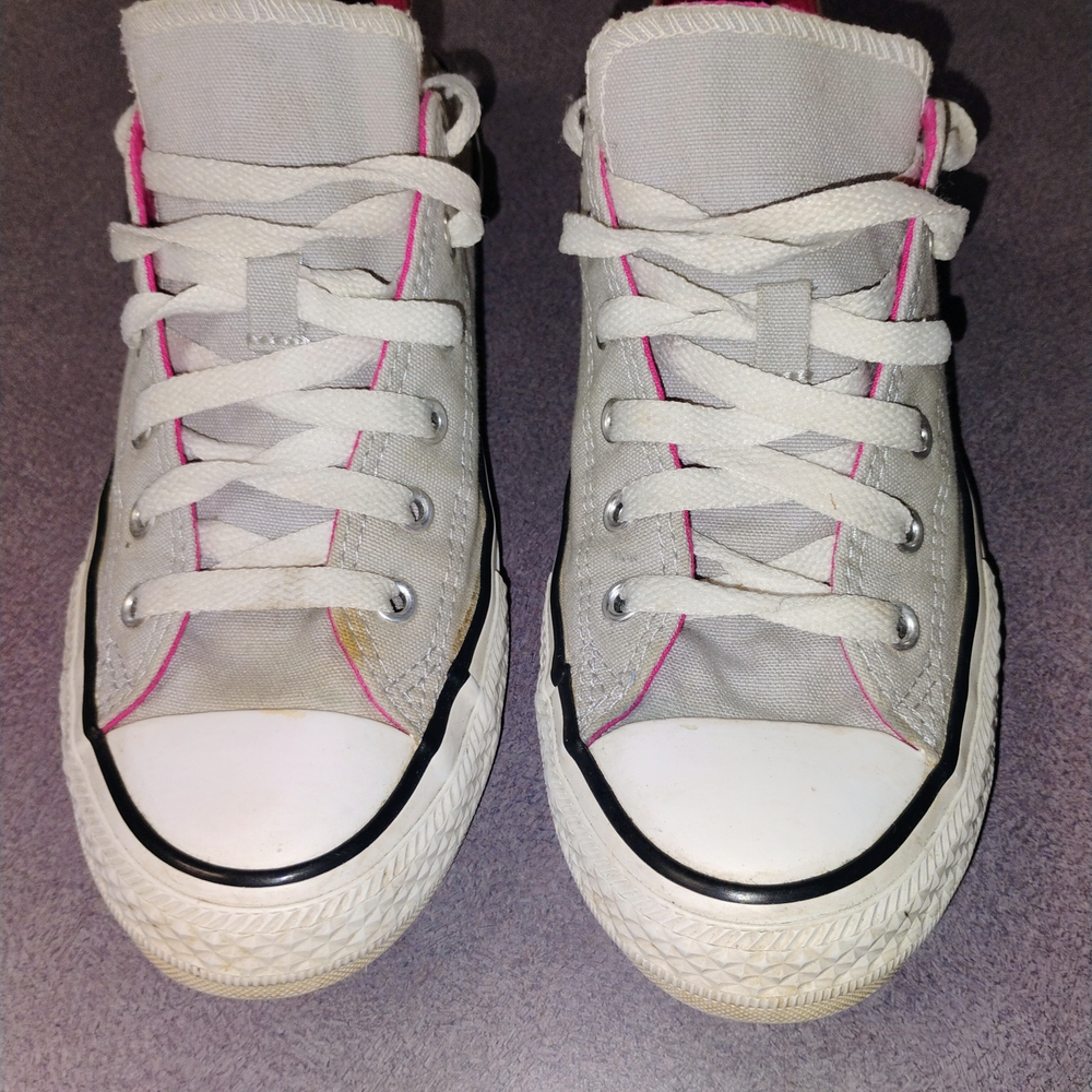 Stylish Kids' Gray and Pink Sneakers